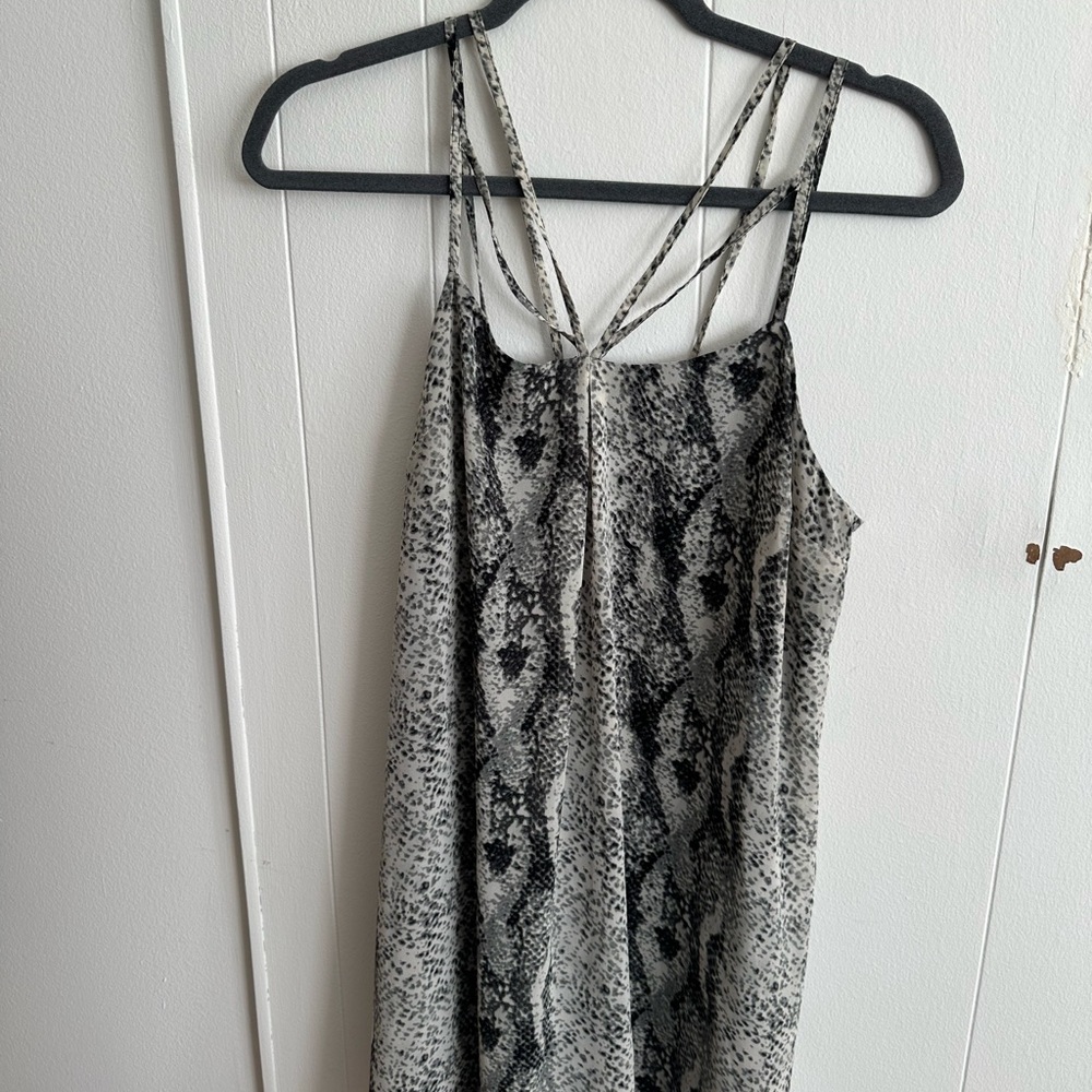 Chic Black and White Strappy Dress